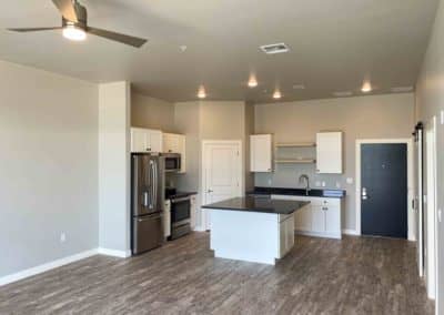 THE CURRENT of the Fox - Kimberly 1 Bedroom Kitchen Layout (Nightfall)
